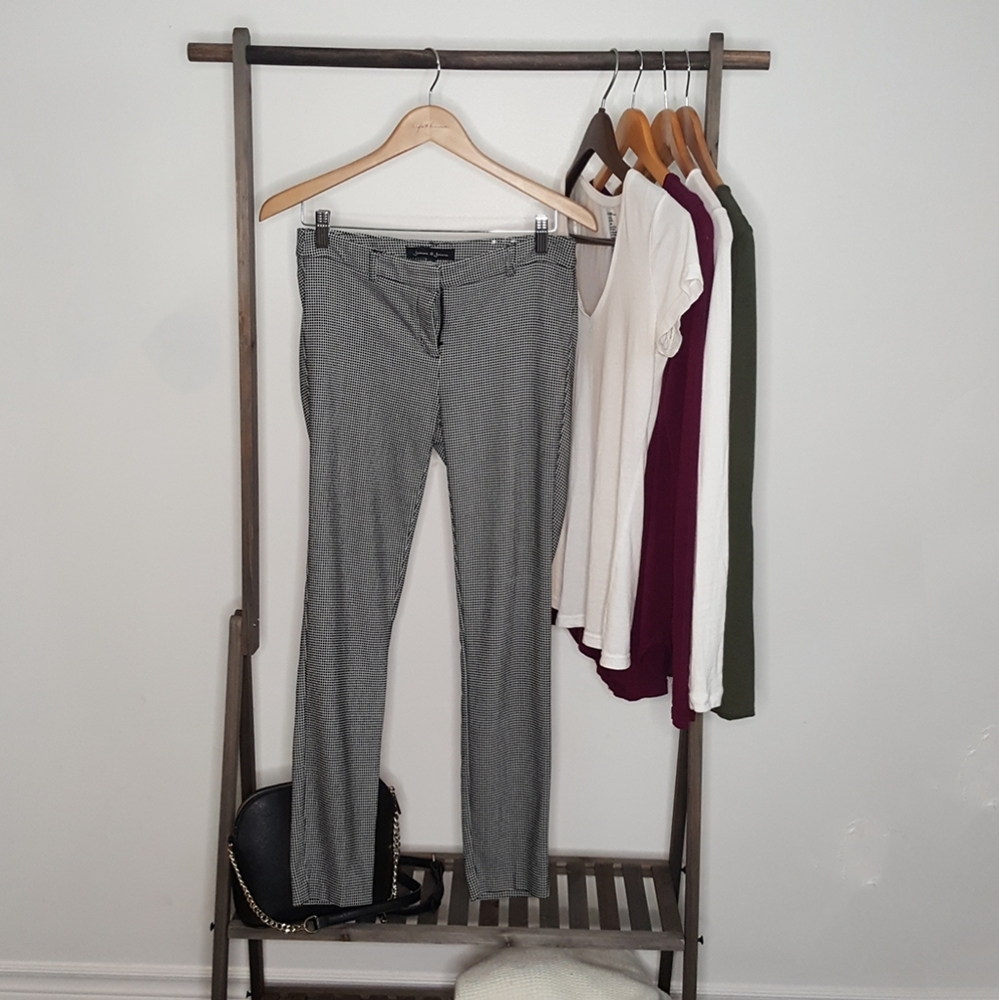 Checkered Straight Dress Pants